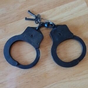 Black Metal Handcuffs with Keys